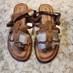Tan Leather Women's Sandals Sz 8